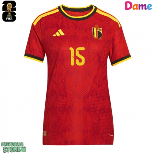 Belgien Thomas Meunier #15 Replika Hjemmebanetrøje Dame VM 2026 Kortærmet